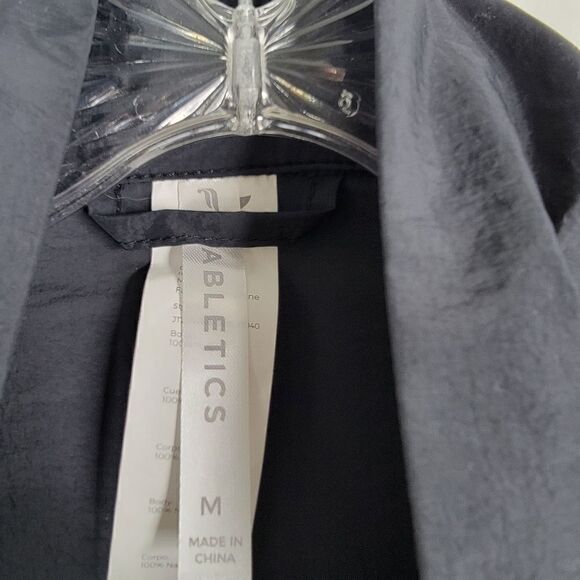 Fabletics Black Windbreaker Oversized Reflective Trim Puffer Size Medium - Picture 5 of 15
